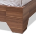 Baxton Studio Vanda Modern and Contemporary Two-Tone Walnut and Black Wood Queen Size Platform Bed - VDQB001291-Walnut/Black-Queen
