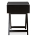 Baxton Studio Curtice Modern And Contemporary Black 1-Drawer Wooden End Table - GDL7628-Black-CT