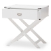 Baxton Studio Curtice Modern And Contemporary White 1-Drawer Wooden End Table - GLD08085/White