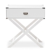 Baxton Studio Curtice Modern And Contemporary White 1-Drawer Wooden End Table - GLD08085/White