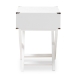 Baxton Studio Curtice Modern And Contemporary White 1-Drawer Wooden End Table - GLD08085/White