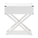 Baxton Studio Curtice Modern And Contemporary White 1-Drawer Wooden End Table - GLD08085/White