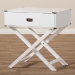 Baxton Studio Curtice Modern And Contemporary White 1-Drawer Wooden End Table - GLD08085/White