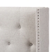 Baxton Studio Ally Modern And Contemporary Greyish Beige Fabric Button-Tufted Nail head King Size Winged Headboard - BBT6628-Greyish Beige-King HB