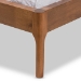 Baxton Studio Brooklyn Mid-Century Modern Walnut Wood Beige Fabric Full Size Platform Bed - BBT6653-Light Beige-Full-6086-1