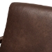 Baxton Studio Bianca Mid-Century Modern Walnut Wood Dark Brown Distressed Faux Leather Lounge Chair - Bianca-Dark Brown/Walnut Brown-CC