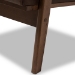 Baxton Studio Bianca Mid-Century Modern Walnut Wood Dark Brown Distressed Faux Leather Lounge Chair - Bianca-Dark Brown/Walnut Brown-CC
