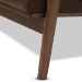 Baxton Studio Bianca Mid-Century Modern Walnut Wood Dark Brown Distressed Faux Leather 3-Seater Sofa - Bianca-Dark Brown/Walnut Brown-SF