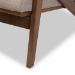 Baxton Studio Bianca Mid-Century Modern Walnut Wood Light Grey Fabric Tufted Livingroom Sofa Set - Bianca-Light Grey/Walnut Brown-4PC-Set