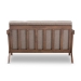 Baxton Studio Bianca Mid-Century Modern Walnut Wood Light Grey Fabric Tufted 2-Seater Loveseat - Bianca-Light Grey/Walnut Brown-LS