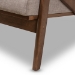 Baxton Studio Bianca Mid-Century Modern Walnut Wood Light Grey Fabric Tufted 2-Seater Loveseat - Bianca-Light Grey/Walnut Brown-LS
