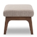 Baxton Studio Bianca Mid-Century Modern Walnut Wood Light Grey Fabric Ottoman - Bianca-Light Grey/Walnut Brown-Otto