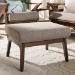 Baxton Studio Bianca Mid-Century Modern Walnut Wood Light Grey Fabric Ottoman - Bianca-Light Grey/Walnut Brown-Otto