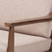 Baxton Studio Venza Mid-Century Modern Walnut Wood Light Brown Fabric Upholstered Lounge Chair - Venza-Brown/Walnut Brown-CC