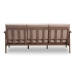 Baxton Studio Venza Mid-Century Modern Walnut Wood Light Brown Fabric Upholstered 3-Seater Sofa - Venza-Brown/Walnut Brown-SF
