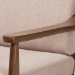 Baxton Studio Venza Mid-Century Modern Walnut Wood Light Brown Fabric Upholstered 3-Seater Sofa - Venza-Brown/Walnut Brown-SF