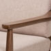 Baxton Studio Venza Mid-Century Modern Walnut Wood Light Brown Fabric Upholstered 3-Seater Sofa - Venza-Brown/Walnut Brown-SF
