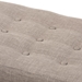 Baxton Studio Elia Mid-Century Modern Walnut Wood Light Grey Fabric Button-Tufted Bench - WM1622-BE-Light Grey/Walnut