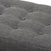 Baxton Studio Elia Mid-Century Modern Walnut Wood Dark Grey Fabric Button-Tufted Bench - WM1622-BE-Dark Grey/Walnut