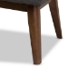 Baxton Studio Elia Mid-Century Modern Walnut Wood Dark Grey Fabric Button-Tufted Bench - WM1622-BE-Dark Grey/Walnut