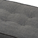 Baxton Studio Lucca Mid-Century Modern Walnut Wood Dark Grey Fabric Button-Tufted Bench - WM1623-BE-Dark Grey/Walnut