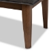 Baxton Studio Lucca Mid-Century Modern Walnut Wood Dark Grey Fabric Button-Tufted Bench - WM1623-BE-Dark Grey/Walnut