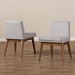 Baxton Studio Nexus Mid-Century Modern Walnut Wood Finishing Greyish Beige Fabric Dining Side Chair - BBT5280-Greyish Beige-DC-H1217-14
