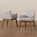 Baxton Studio Nexus Mid-Century Modern Walnut Wood Finishing Greyish Beige Fabric Dining Armchair - BBT5281-Greyish Beige-DC-H1217-14