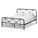 Baxton Studio Beatrice Modern And Contemporary Stippled Black Finished Metal Queen Size Platform Bed