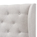 Baxton Studio Cadence Modern and Contemporary Greyish Beige Fabric Button-Tufted Queen Size Winged Headboard - BBT6631-Greyish Beige-Queen HB
