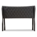 Baxton Studio Cadence Modern and Contemporary Dark Grey Fabric Button-Tufted Queen Size Winged Headboard - BBT6631-Dark Grey-Queen HB