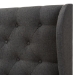 Baxton Studio Cadence Modern and Contemporary Dark Grey Fabric Button-Tufted Queen Size Winged Headboard - BBT6631-Dark Grey-Queen HB