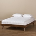 Baxton Studio Jacob Mid-Century Modern Walnut Brown Finished Solid Wood King Size Bed Frame - Jacob-Ash Walnut-King