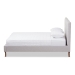 Baxton Studio Valencia Mid-Century Modern Greyish Beige Fabric Full Size Platform Bed - BBT6662-Greyish Beige-Full