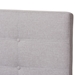Baxton Studio Valencia Mid-Century Modern Greyish Beige Fabric Queen Size Platform Bed - BBT6662-Greyish Beige-Queen