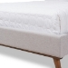 Baxton Studio Valencia Mid-Century Modern Greyish Beige Fabric Full Size Platform Bed - BBT6662-Greyish Beige-Full