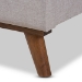 Baxton Studio Valencia Mid-Century Modern Greyish Beige Fabric Full Size Platform Bed - BBT6662-Greyish Beige-Full