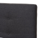 Baxton Studio Valencia Mid-Century Modern Dark Grey Fabric Queen Size Platform Bed - BBT6662-Dark Grey-Queen