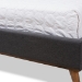 Baxton Studio Valencia Mid-Century Modern Dark Grey Fabric Queen Size Platform Bed - BBT6662-Dark Grey-Queen