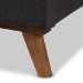 Baxton Studio Valencia Mid-Century Modern Dark Grey Fabric Queen Size Platform Bed - BBT6662-Dark Grey-Queen