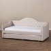 Baxton Studio Perry Modern and Contemporary Light Beige Fabric Daybed with Trundle - CF8940-Light Beige-Daybed