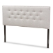 Baxton Studio Windsor Modern and Contemporary Greyish Beige Fabric Upholstered King Size Headboard