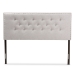 Baxton Studio Windsor Modern and Contemporary Greyish Beige Fabric Upholstered King Size Headboard - BBT6691-Greyish Beige-King HB-H1217-14
