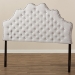 Baxton Studio Hilda Modern and Contemporary Greyish Beige Fabric King Size Headboard - BBT6692-Greyish Beige-King HB-H1217-14