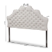 Baxton Studio Hilda Modern and Contemporary Greyish Beige Fabric King Size Headboard - BBT6692-Greyish Beige-King HB-H1217-14