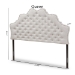 Baxton Studio Hilda Modern and Contemporary Greyish Beige Fabric King Size Headboard - BBT6692-Greyish Beige-King HB-H1217-14
