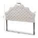 Baxton Studio Hilda Modern and Contemporary Greyish Beige Fabric King Size Headboard - BBT6692-Greyish Beige-King HB-H1217-14