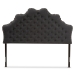 Baxton Studio Hilda Modern and Contemporary Dark Grey Fabric Queen Size Headboard - BBT6692-Dark Grey-Queen HB-H1217-20