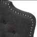 Baxton Studio Hilda Modern and Contemporary Dark Grey Fabric Queen Size Headboard - BBT6692-Dark Grey-Queen HB-H1217-20