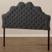 Baxton Studio Hilda Modern and Contemporary Dark Grey Fabric Queen Size Headboard - BBT6692-Dark Grey-Queen HB-H1217-20